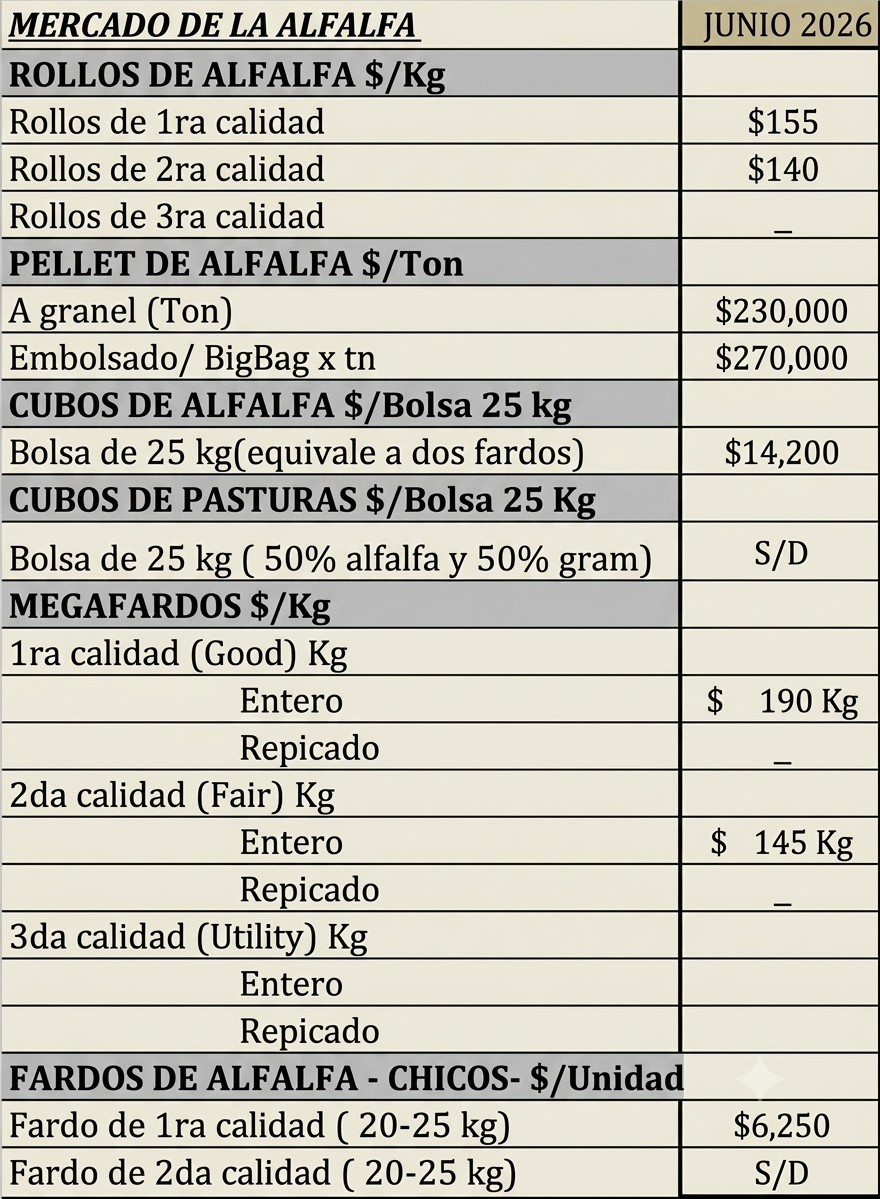 Precios Junio 2026